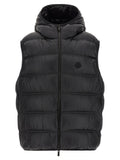 Moncler Schwarze ärmellose Jacke aus Polyamid