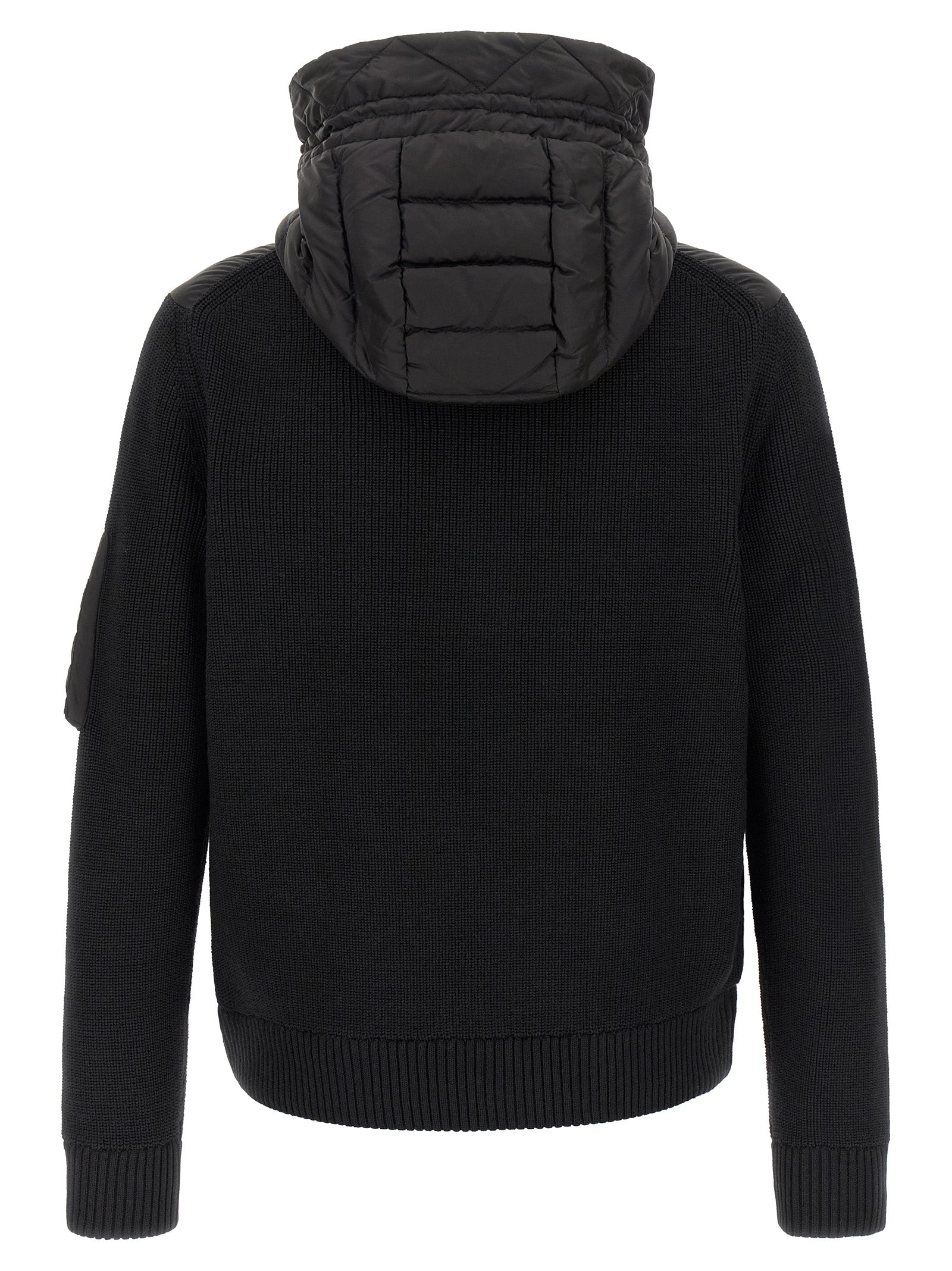 Moncler Schwarzer Cardigan aus Polyamid