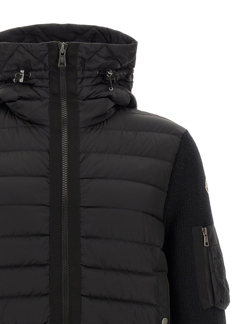 Moncler Schwarzer Cardigan aus Polyamid