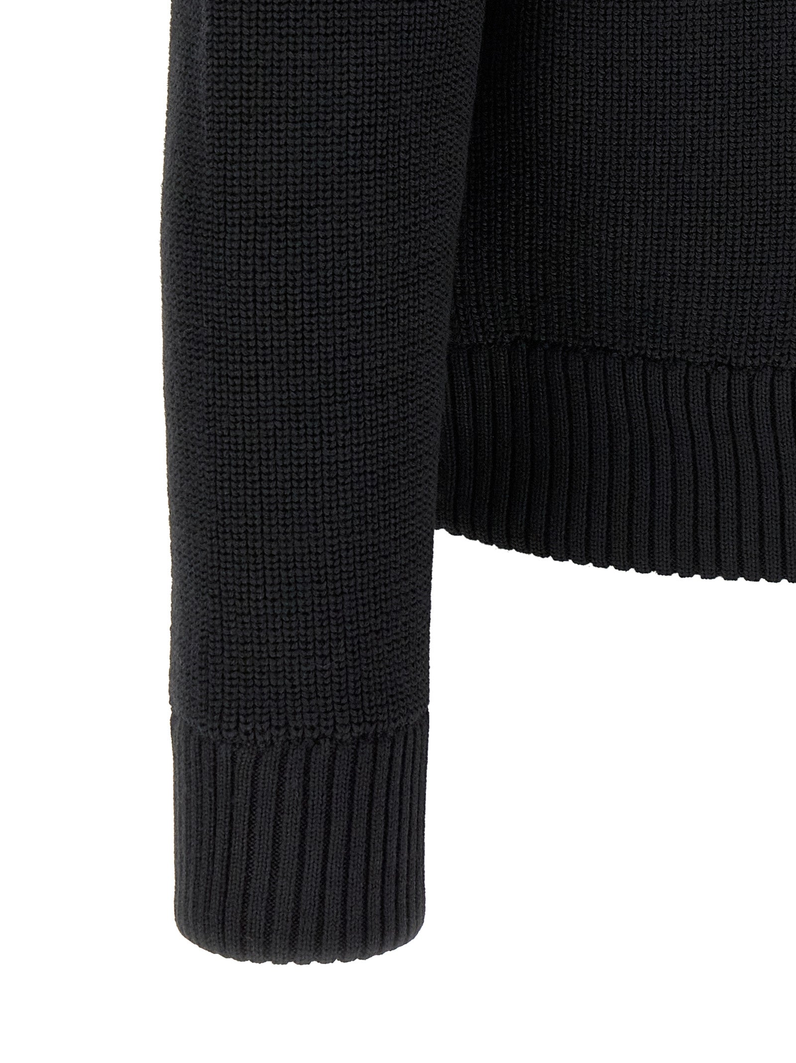 Moncler Schwarzer Cardigan aus Polyamid