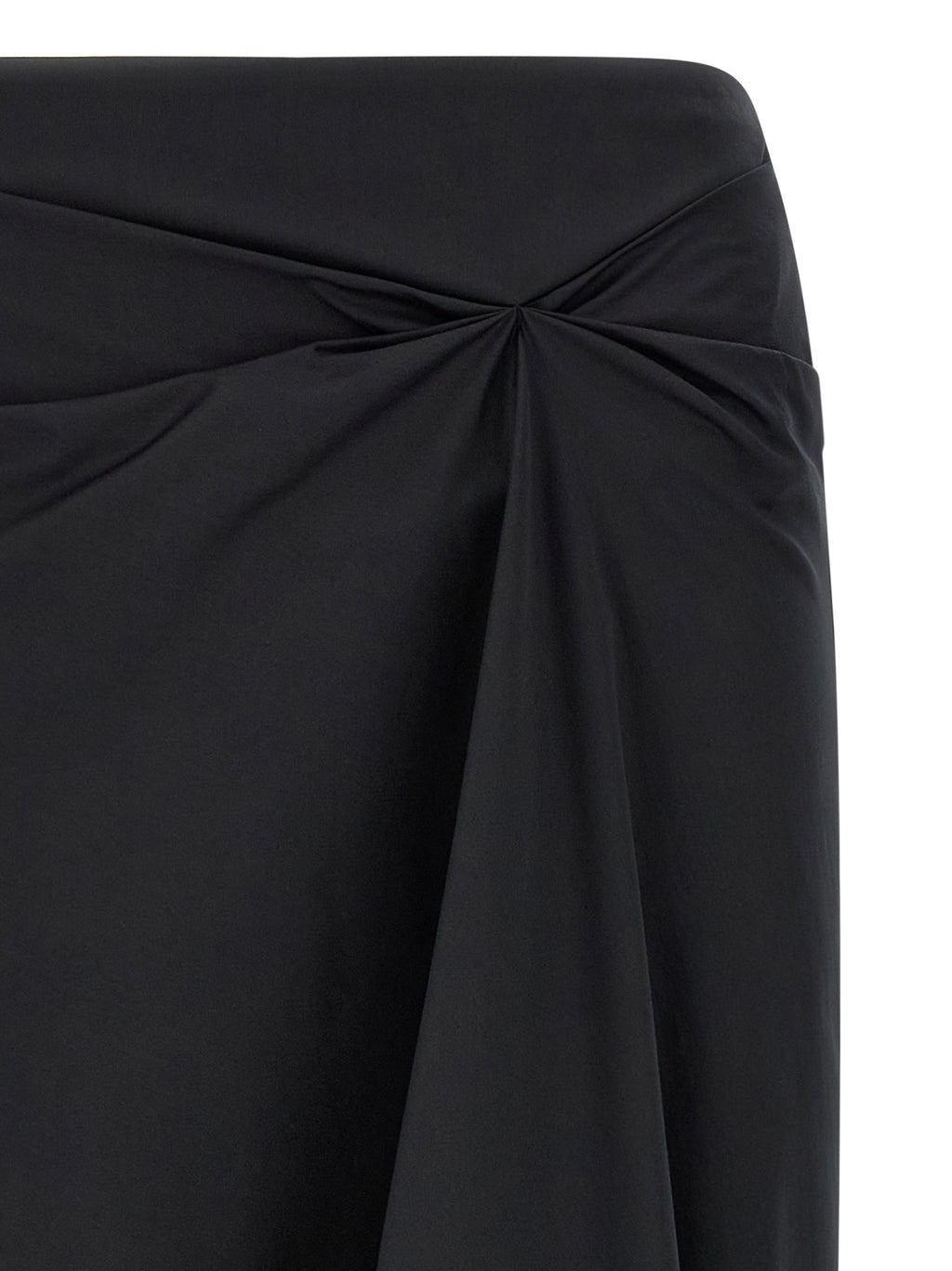 Max Mara Schwarzer Baumwoll-Midirock