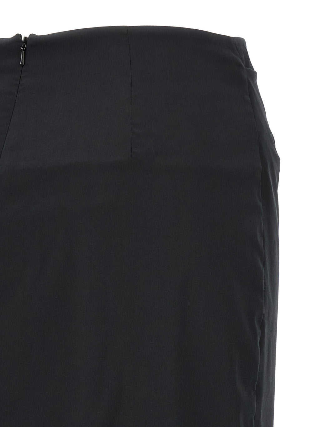 Max Mara Schwarzer Baumwoll-Midirock