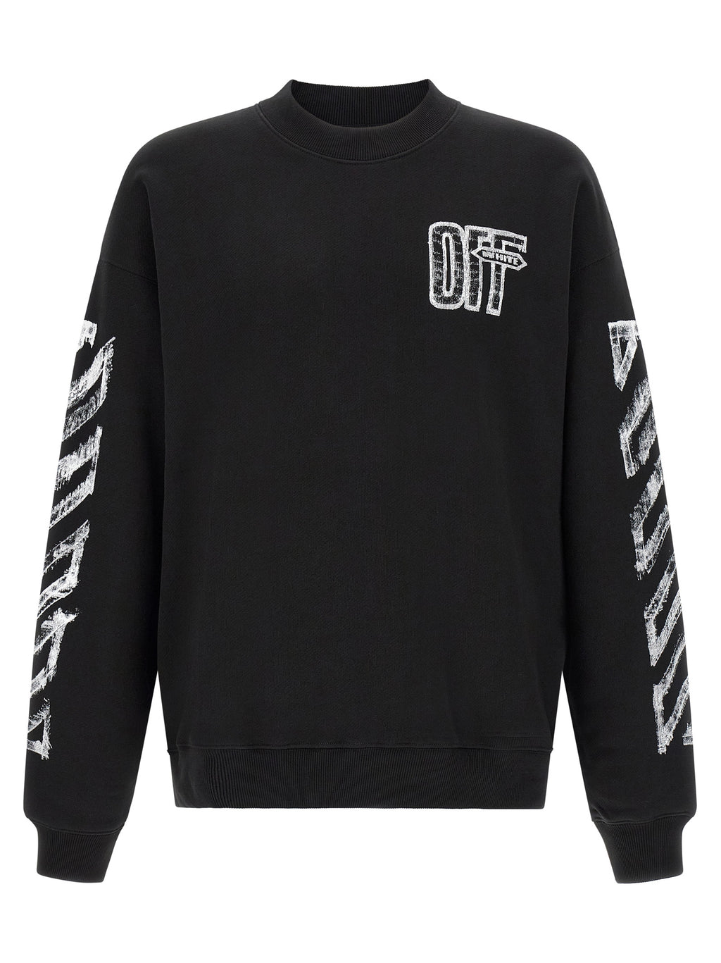 Off-White Schwarzer Baumwoll-Sweatshirt