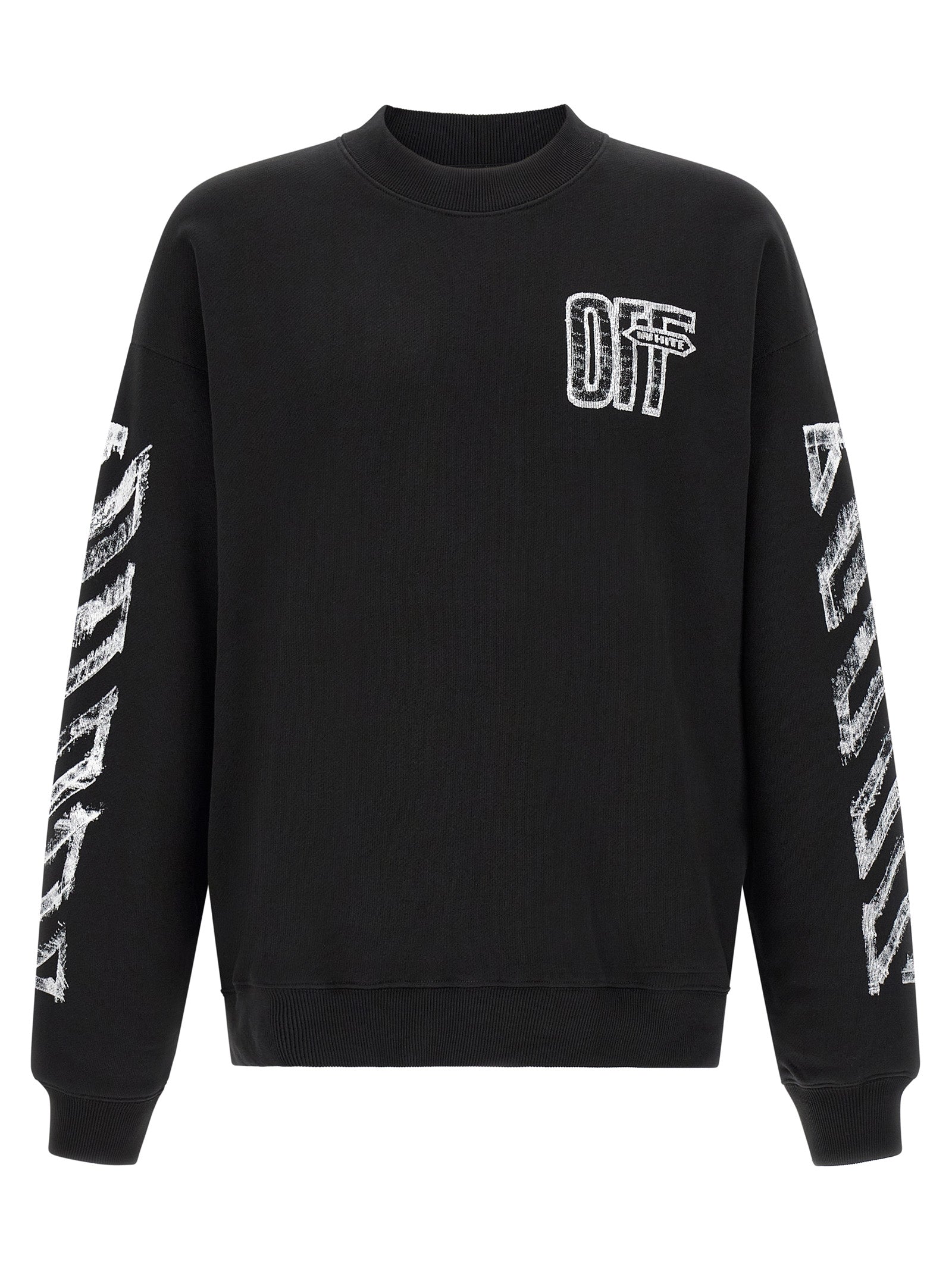 Off-White Schwarzer Baumwoll-Sweatshirt