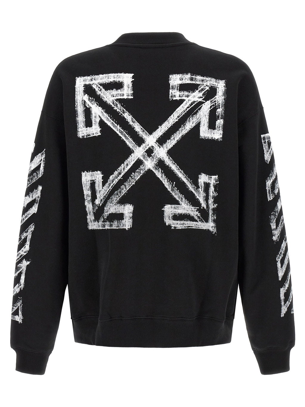 Off-White Schwarzer Baumwoll-Sweatshirt