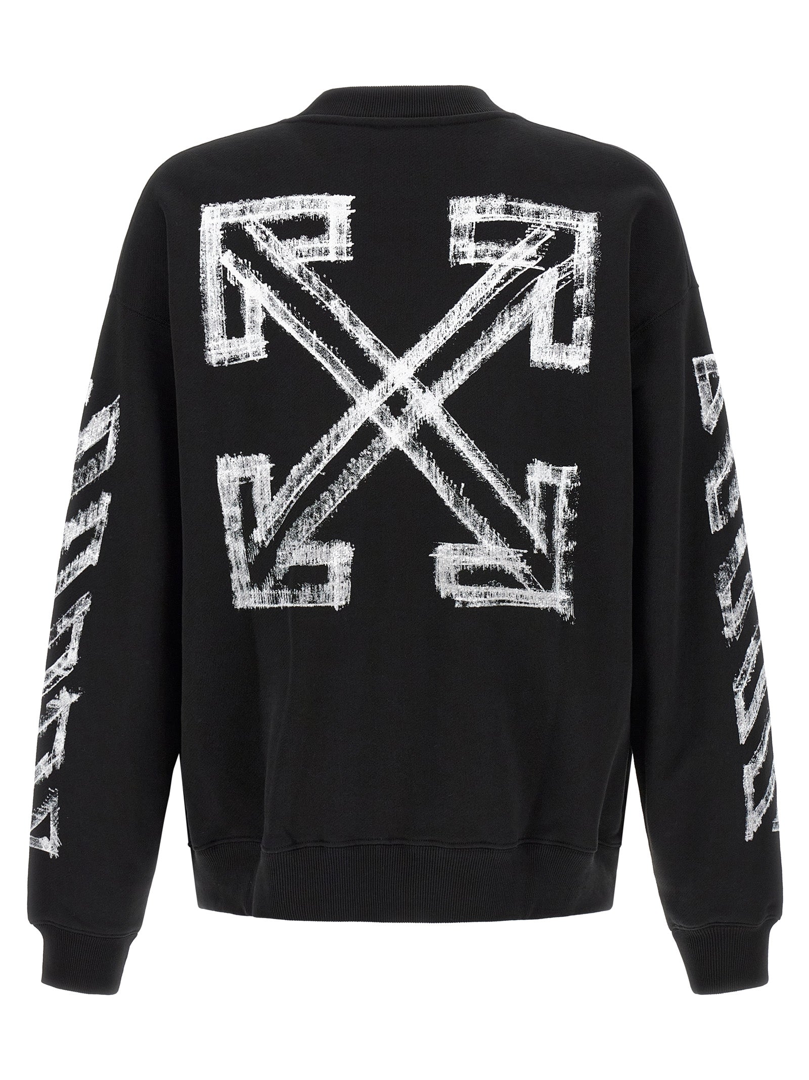 Off-White Schwarzer Baumwoll-Sweatshirt