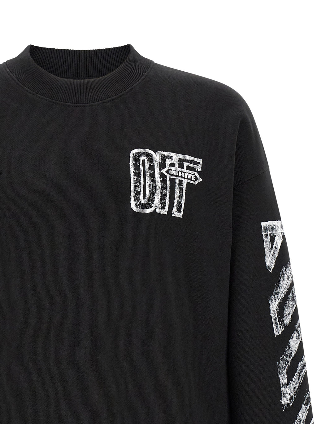 Off-White Schwarzer Baumwoll-Sweatshirt