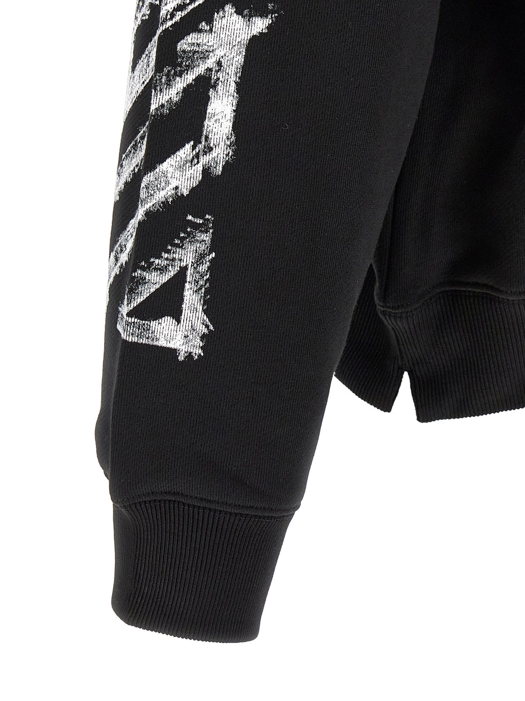 Off-White Schwarzer Baumwoll-Sweatshirt