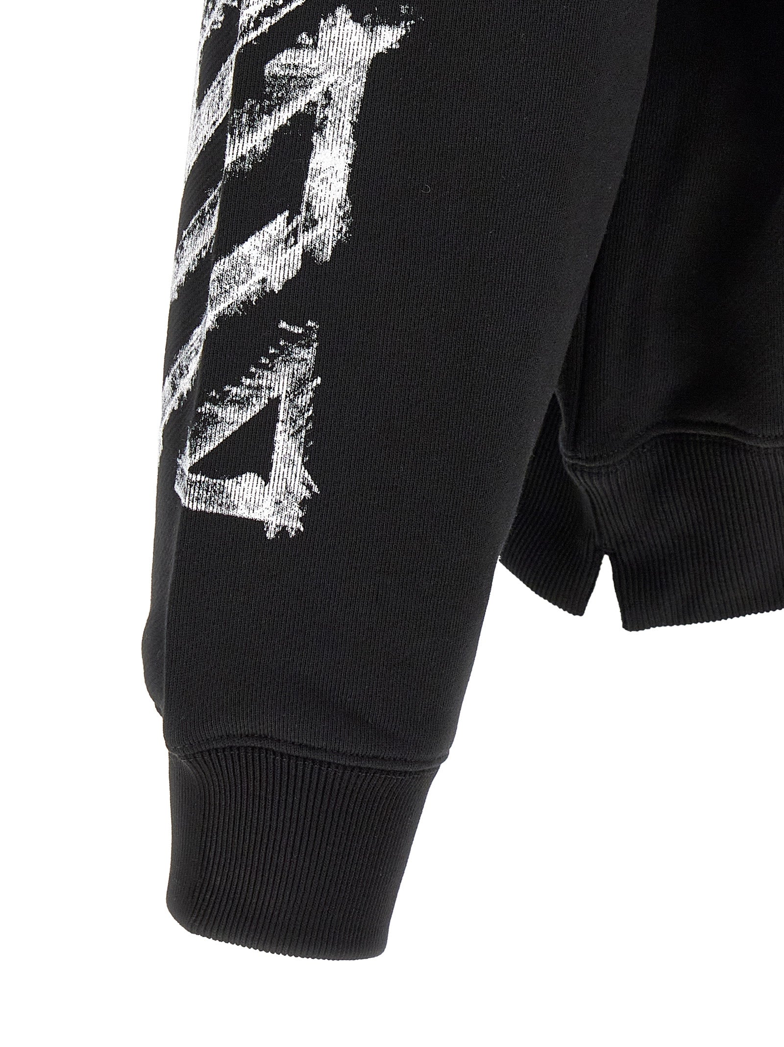Off-White Schwarzer Baumwoll-Sweatshirt