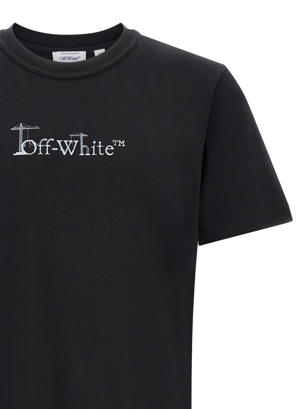 Off-White Schwarzes Baumwoll-T-Shirt