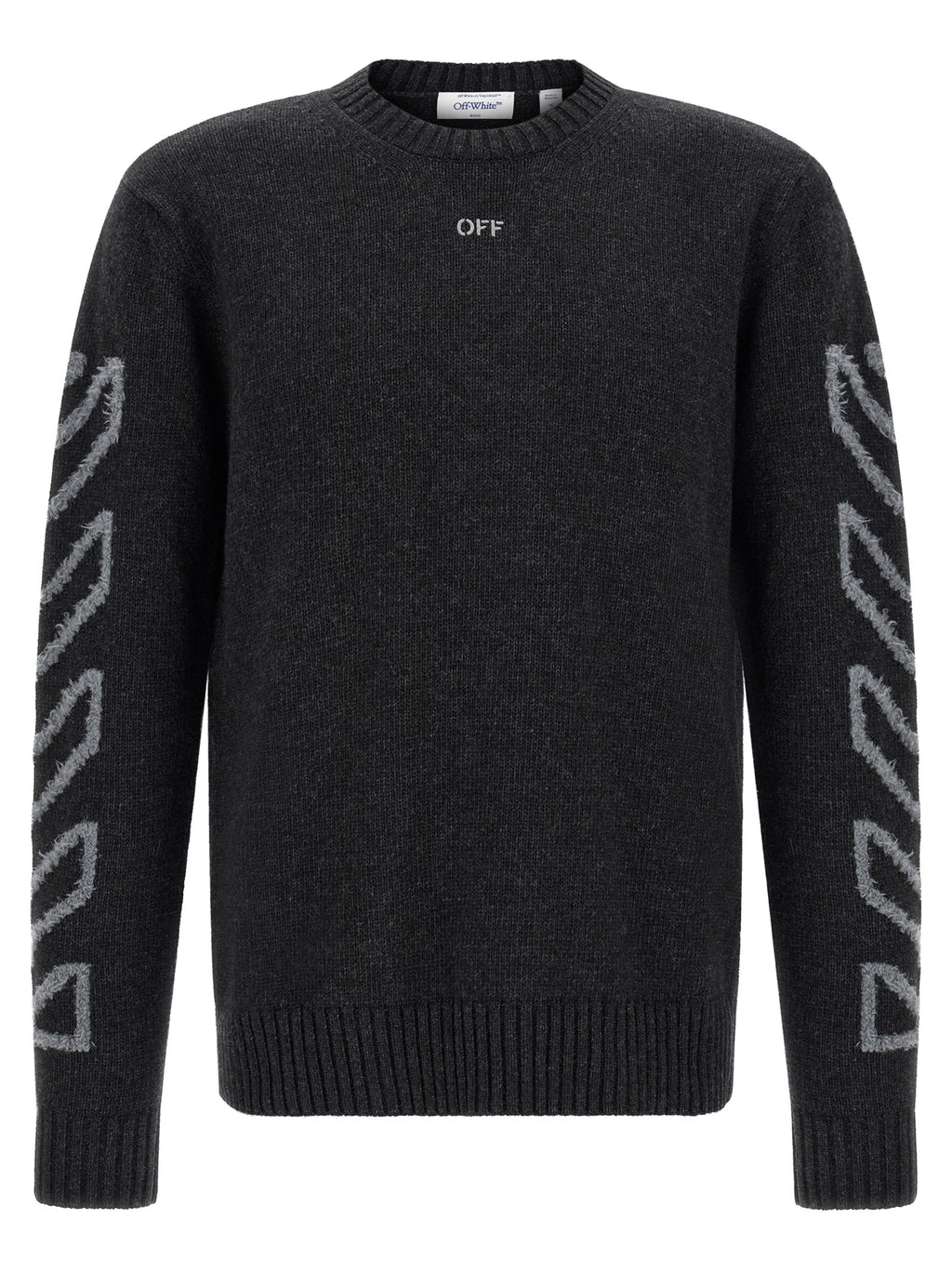 Off-White Grauer Wollcardigan