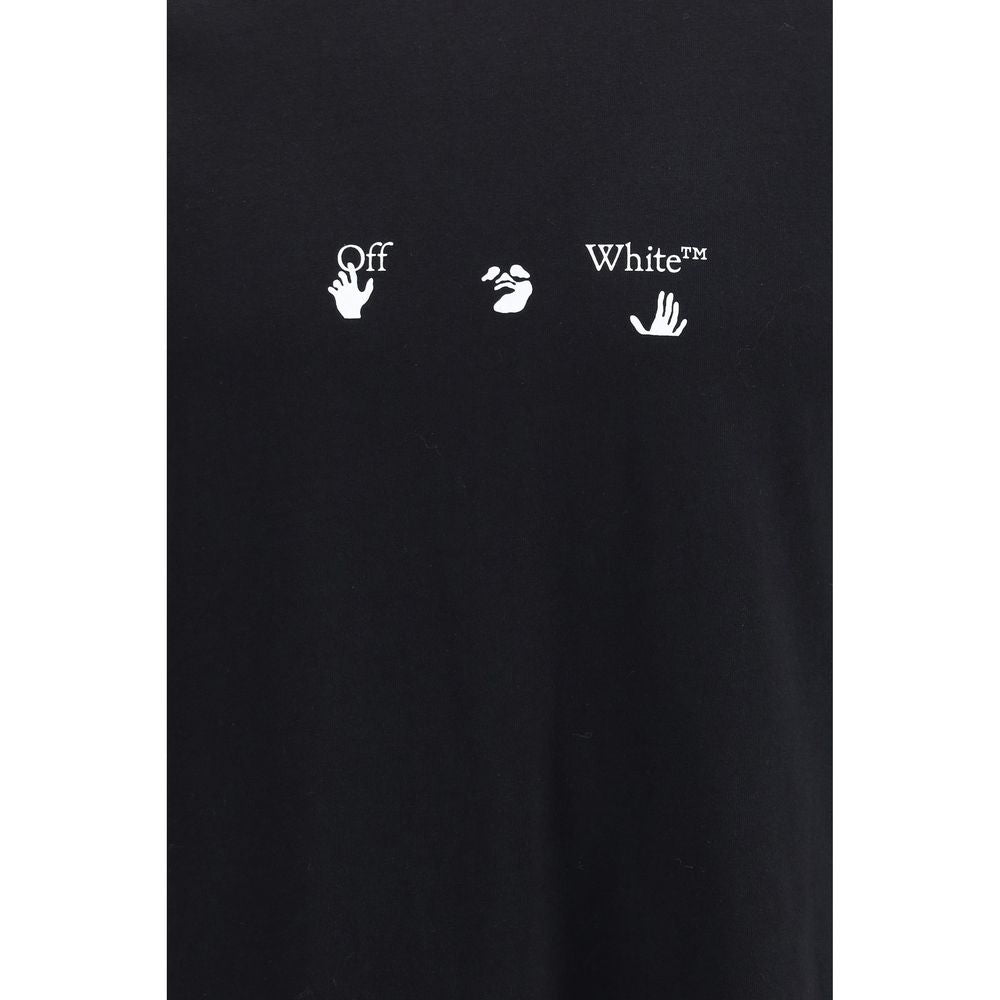 Off-White Schwarzes Baumwoll-T-Shirt