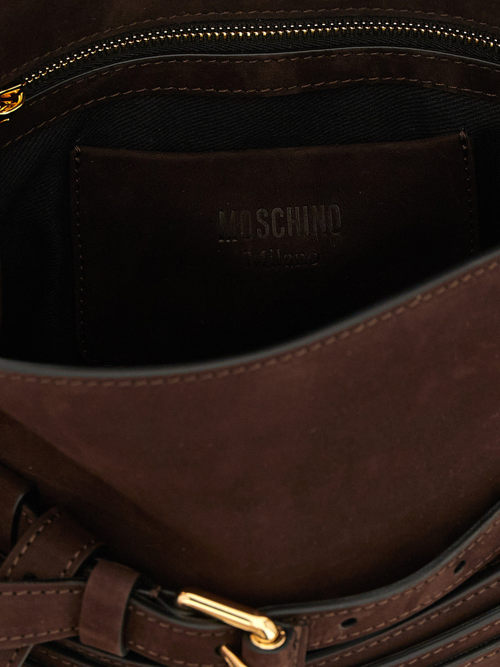 Moschino Braune Kalbsleder-Handtasche