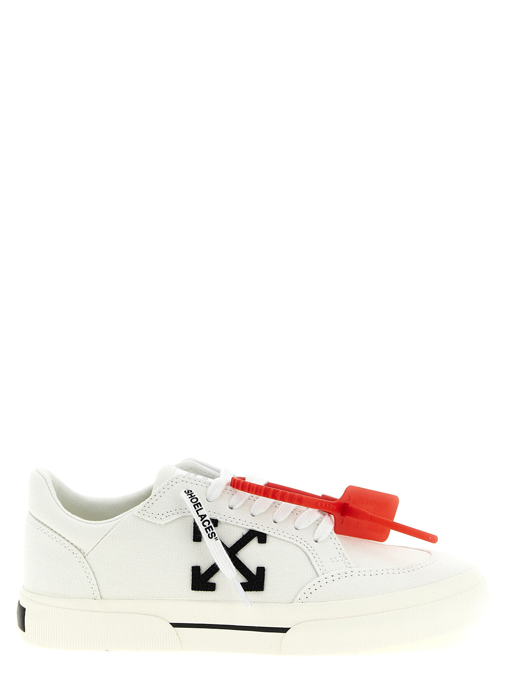 Off-White Zweifarbige Low-Top-Sneaker aus Baumwolle