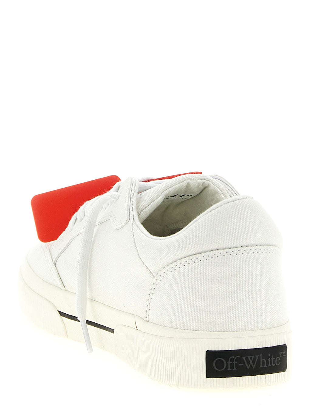 Off-White Zweifarbige Low-Top-Sneaker aus Baumwolle
