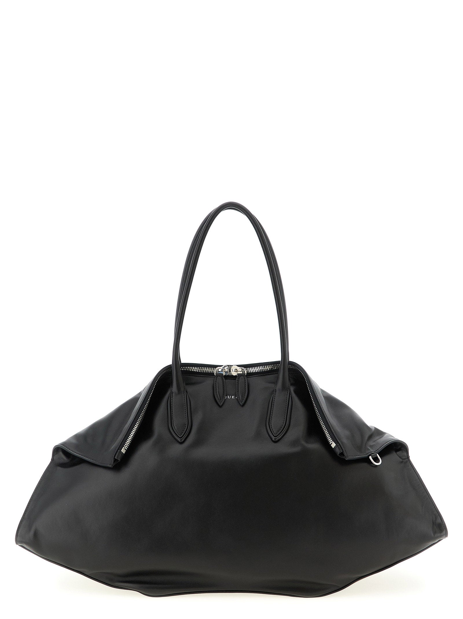 Alexander McQueen Schwarze Kalbsleder-Schultertasche