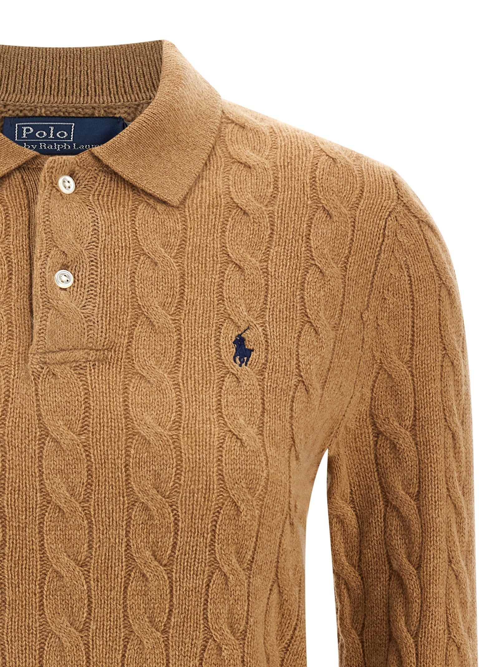 Polo Ralph Lauren Beige Woll-Poloshirt