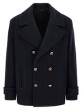 Balmain Blauer Sakko aus reiner Schurwolle