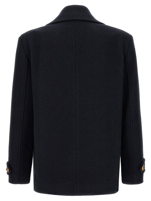 Balmain Blauer Sakko aus reiner Schurwolle