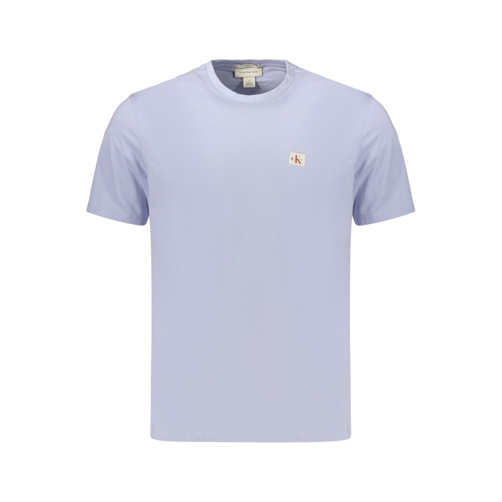 Calvin Klein Azzurro Baumwoll-T-Shirt für Herren