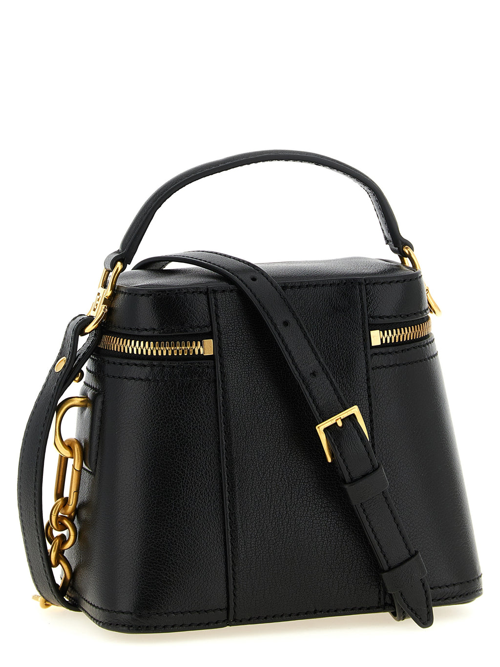 Balmain Schwarze Handtasche aus Büffelleder