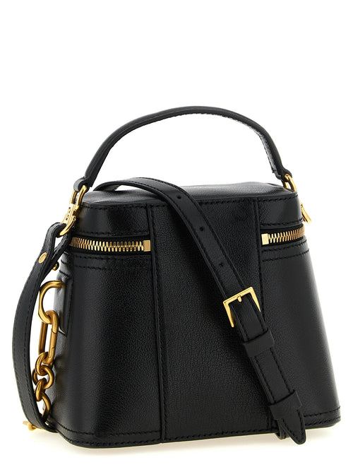 Balmain Schwarze Handtasche aus Büffelleder