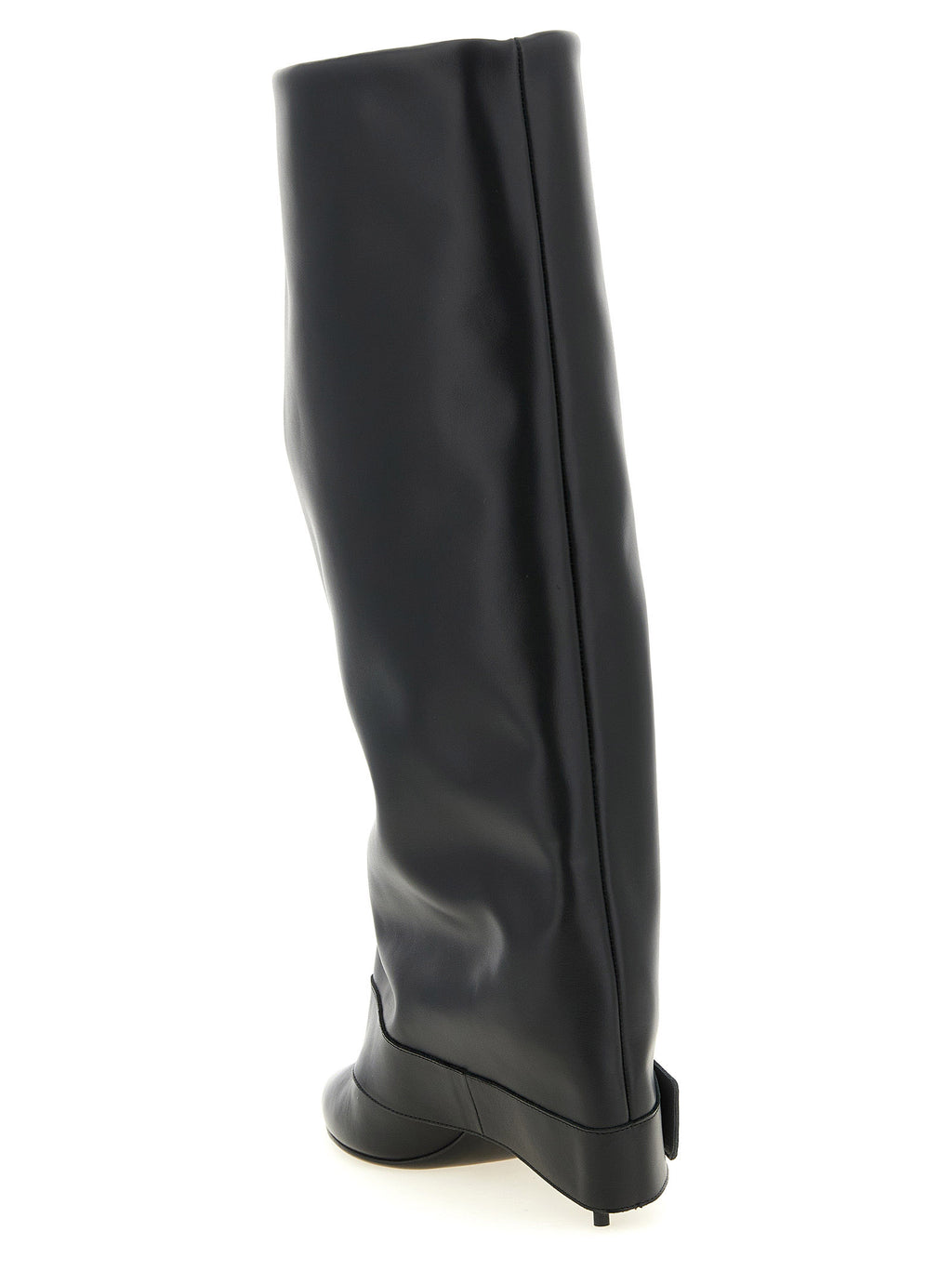Balmain Schwarzes Kalbsleder Over-the-Knee