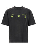 Off-White Schwarzes Baumwoll-T-Shirt