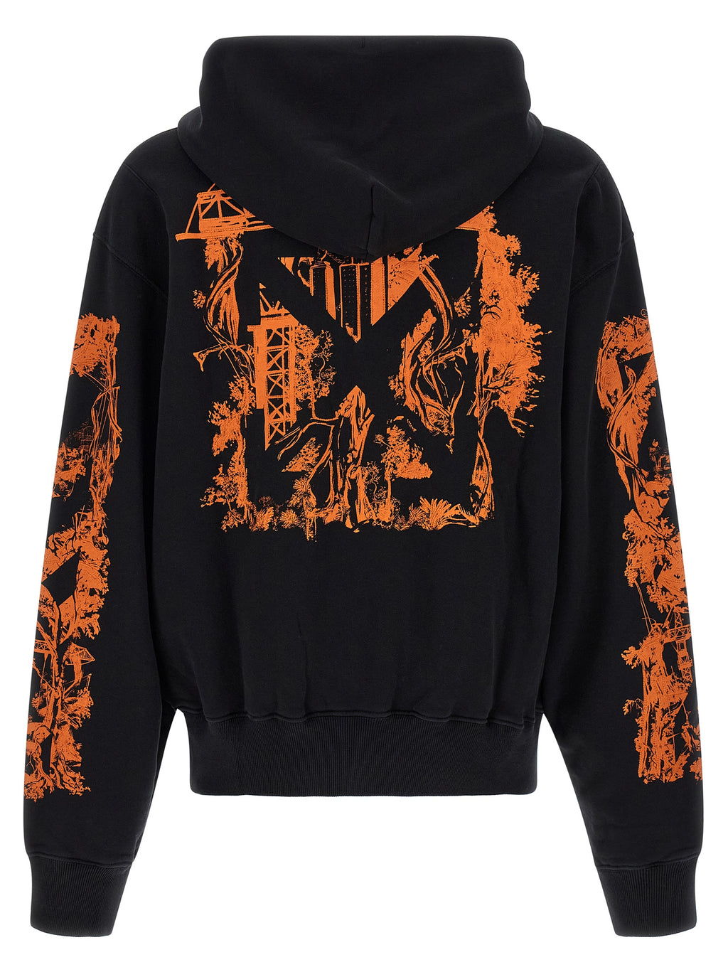 Off-White Schwarzer Baumwoll-Sweatshirt