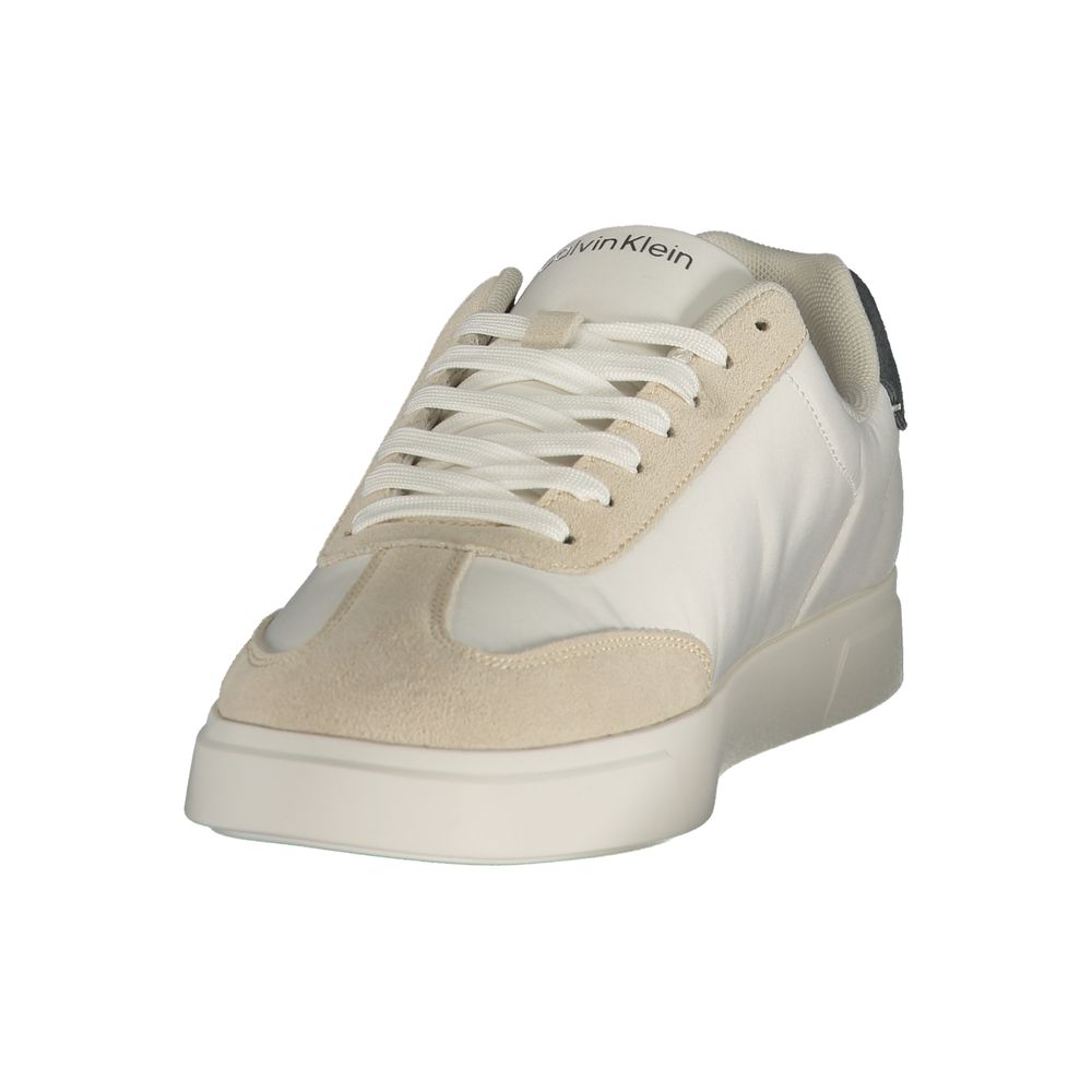 Calvin Klein Weiße Herren-Sneaker aus Polyester