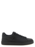 Balmain Schwarze Kalbsleder Low-Top-Sneaker