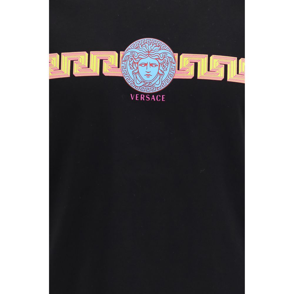 Versace Schwarzes Baumwoll-T-Shirt