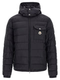 Moncler Blaue Polyamid-Jacke in voller Länge