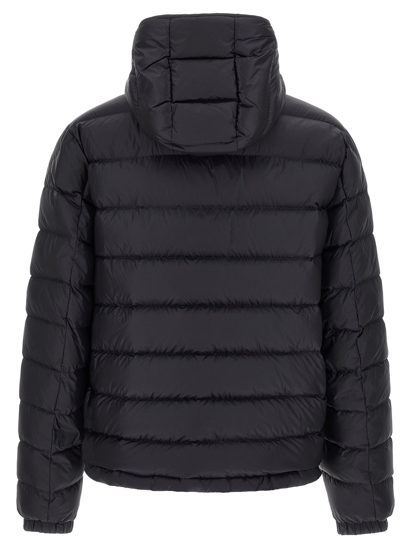 Moncler Blaue Polyamid-Jacke in voller Länge