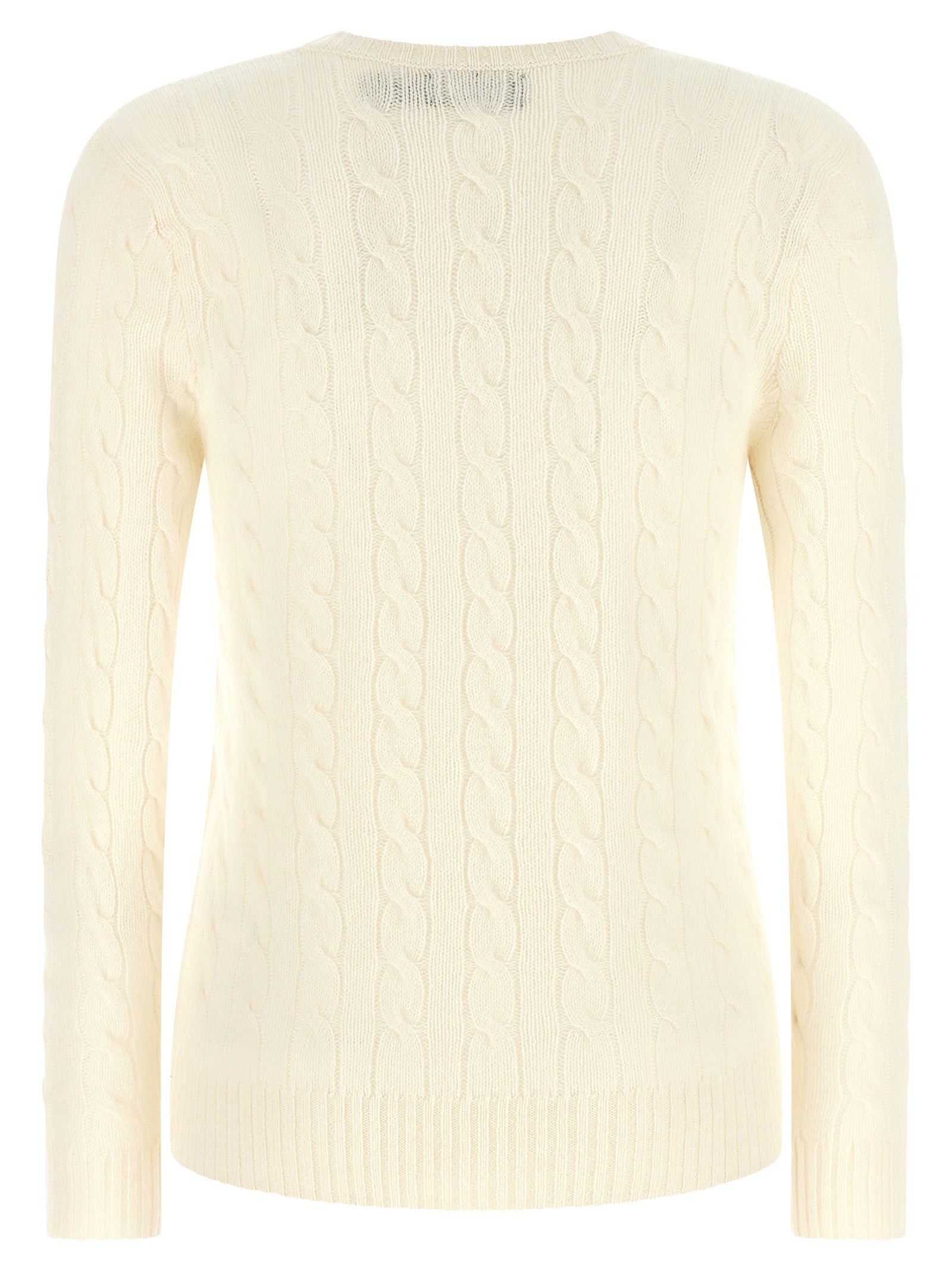 Polo Ralph Lauren Weiße Wollstrickjacke
