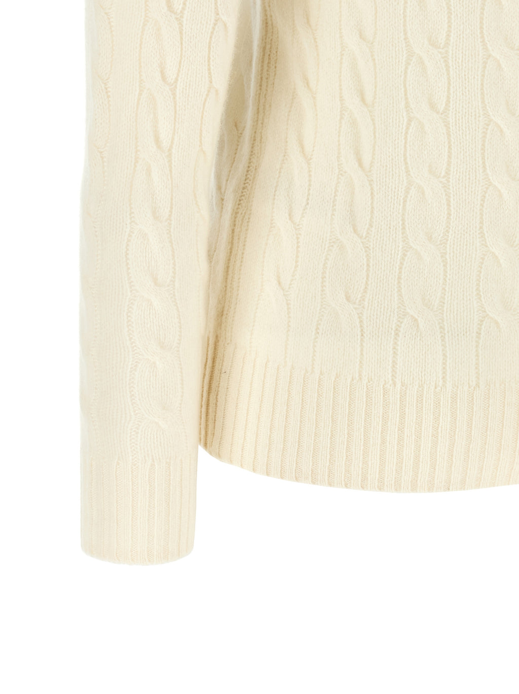 Polo Ralph Lauren Weiße Wollstrickjacke