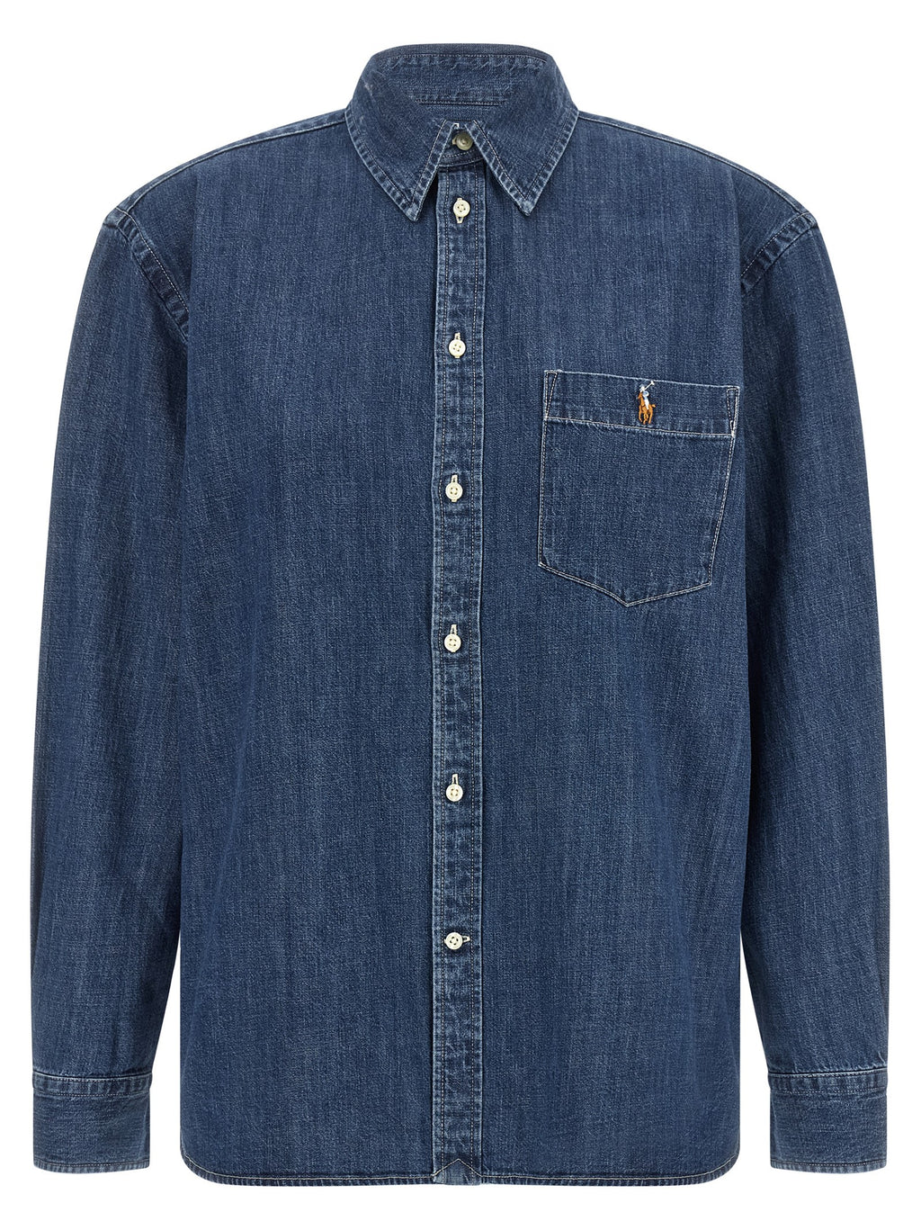 Polo Ralph Lauren Blaue Baumwollbluse