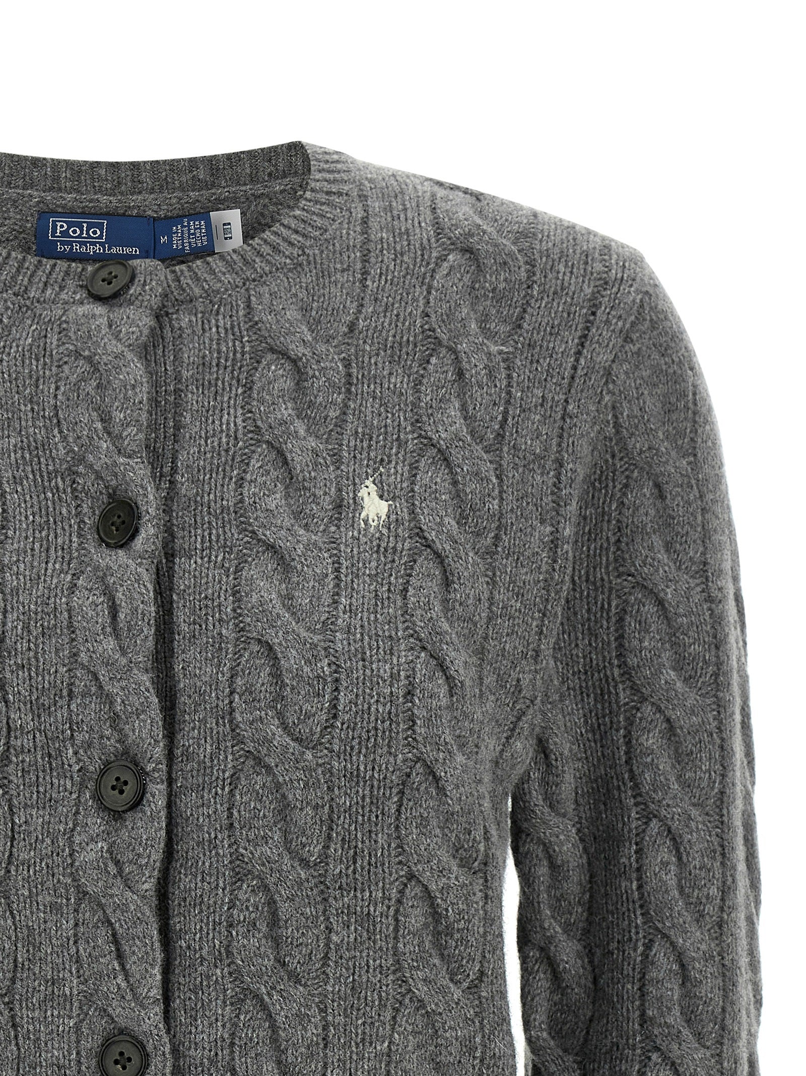 Polo Ralph Lauren Grauer Wollcardigan