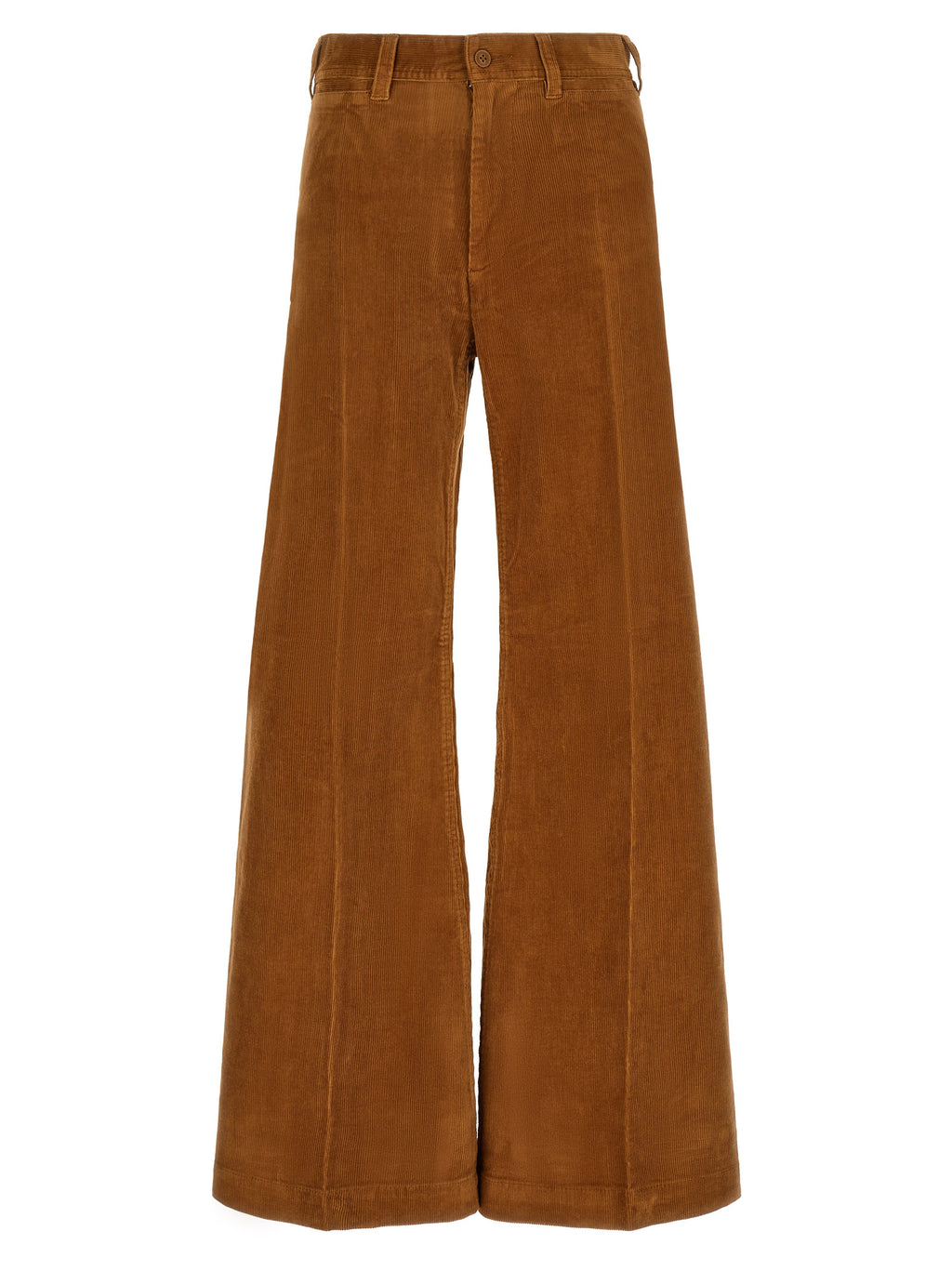 Polo Ralph Lauren Braune Baumwollhose mit ausgestelltem Bein