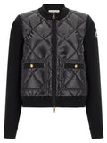 Moncler Schwarzer Cardigan aus Polyamid