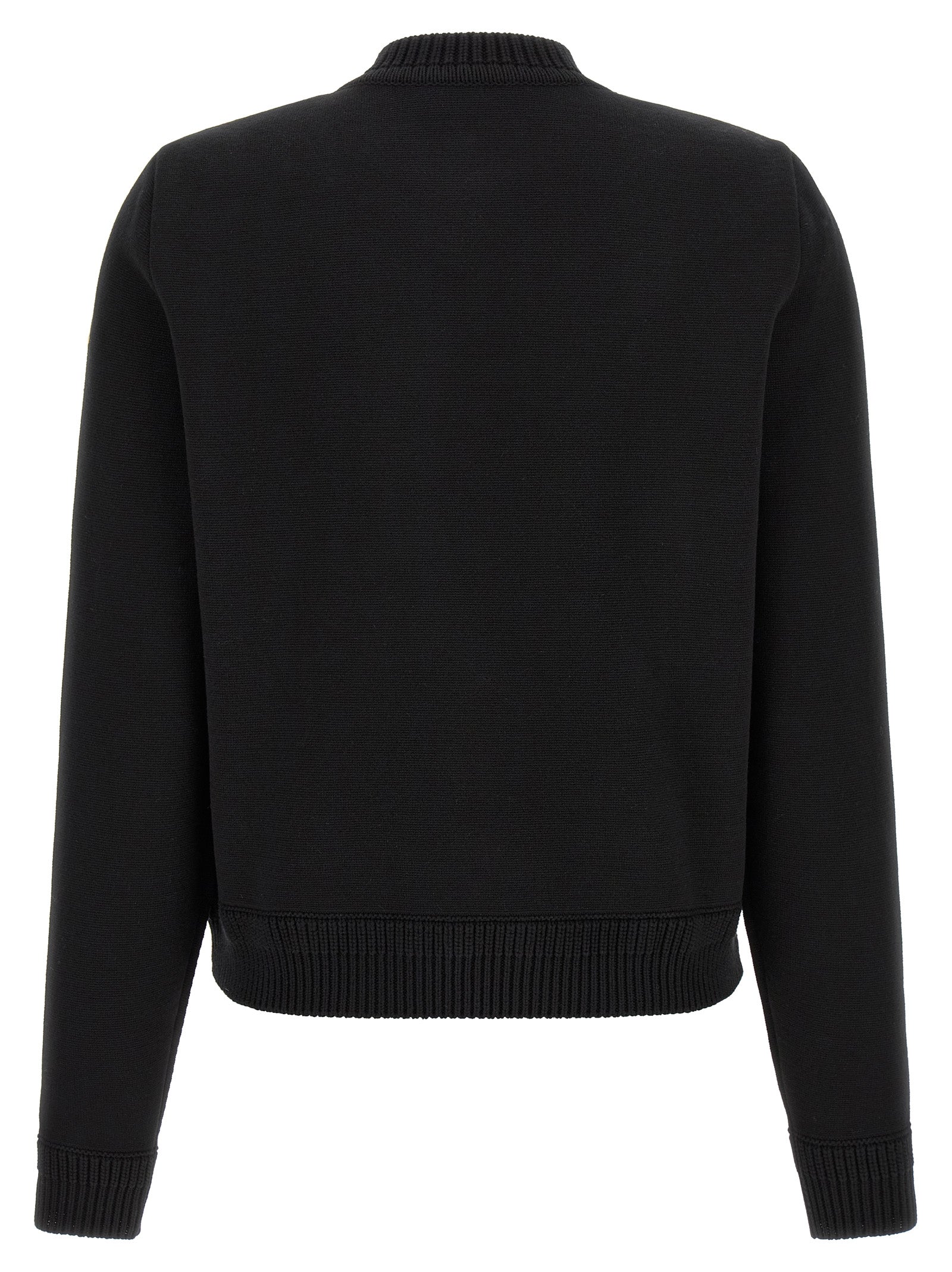 Moncler Schwarzer Cardigan aus Polyamid