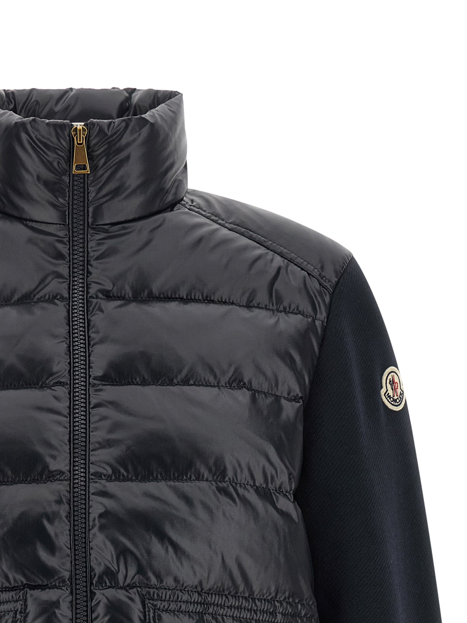 Moncler Blauer Cardigan aus Polyamid