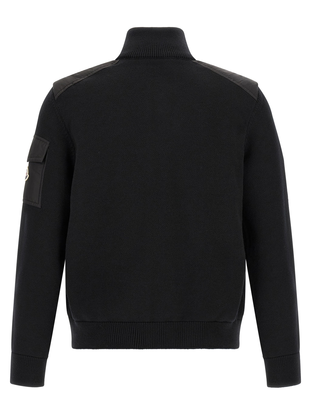 Moncler Schwarzer Cardigan aus Polyamid