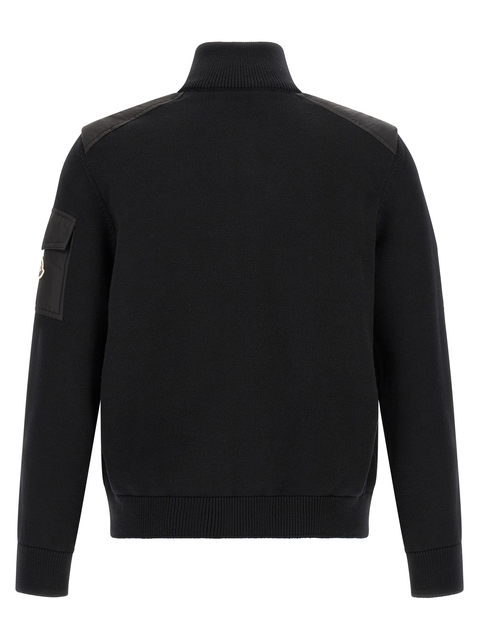 Moncler Schwarzer Cardigan aus Polyamid