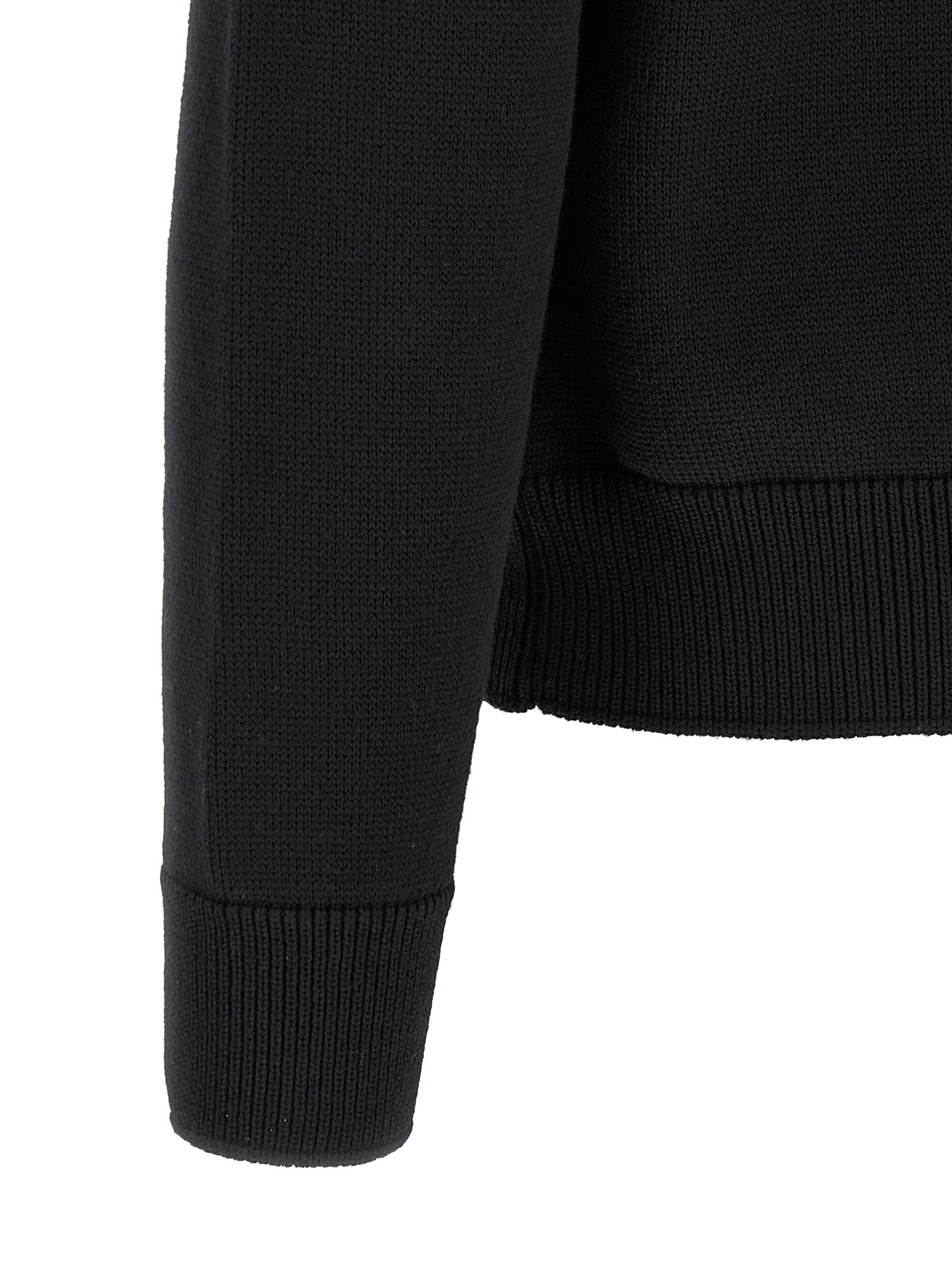 Moncler Schwarzer Cardigan aus Polyamid