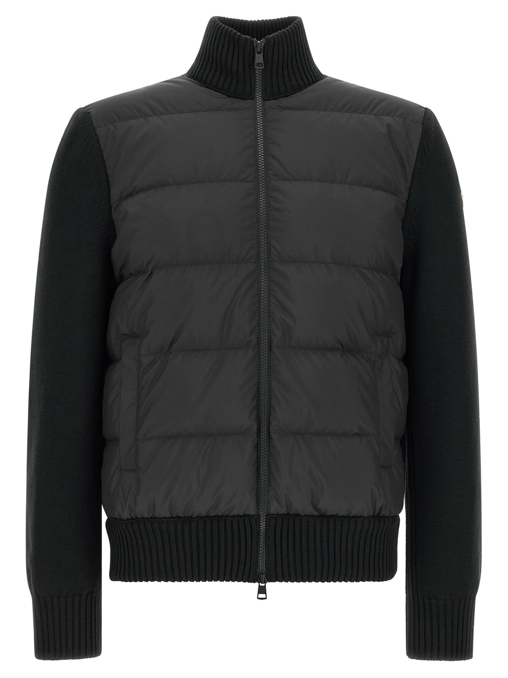 Moncler Schwarzer Cardigan aus Polyester