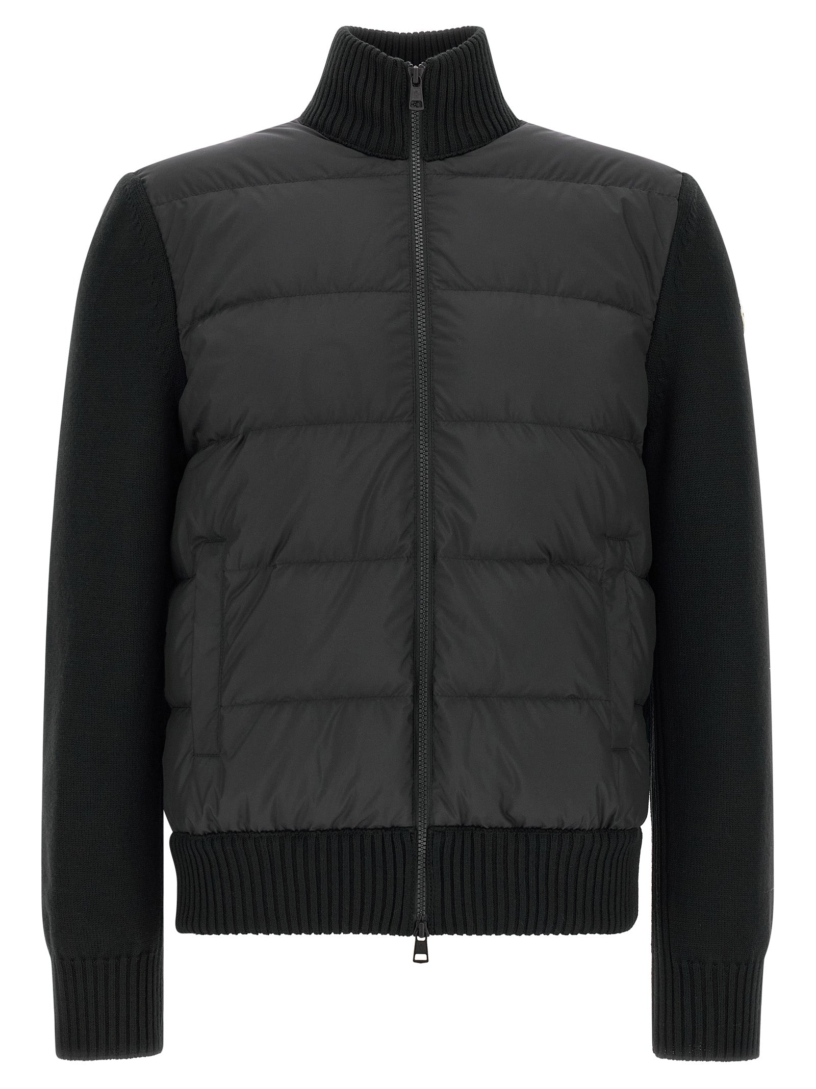Moncler Schwarzer Cardigan aus Polyester