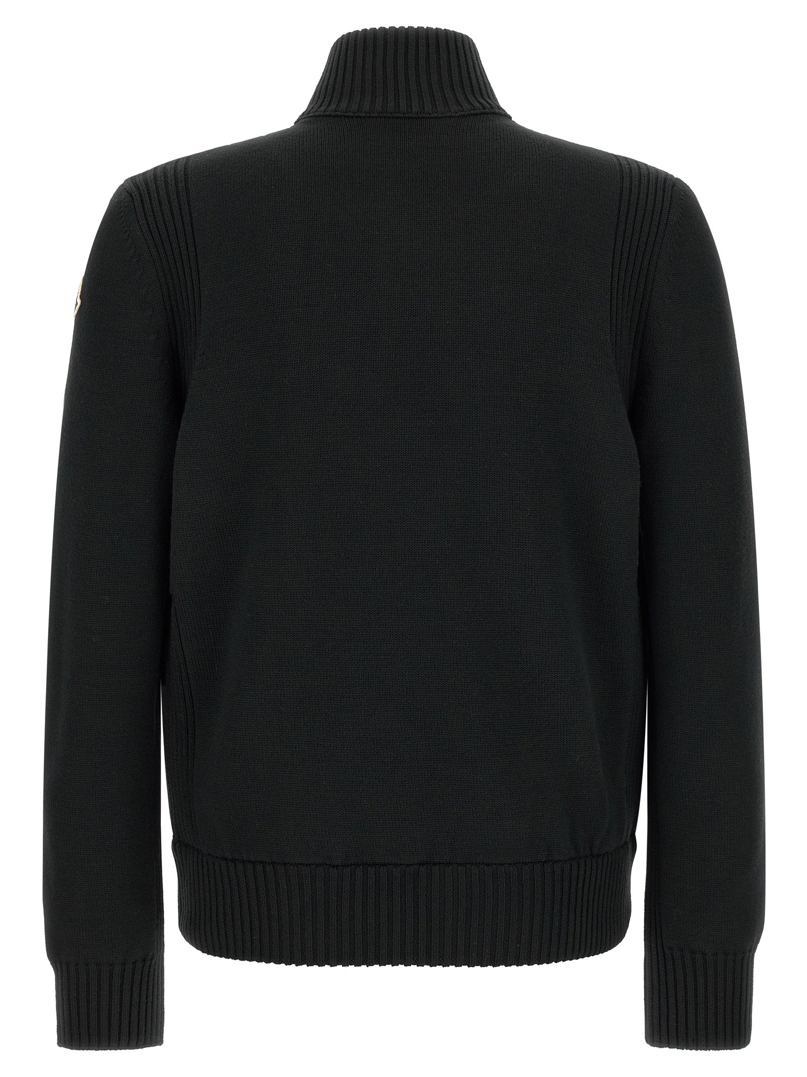 Moncler Schwarzer Cardigan aus Polyester