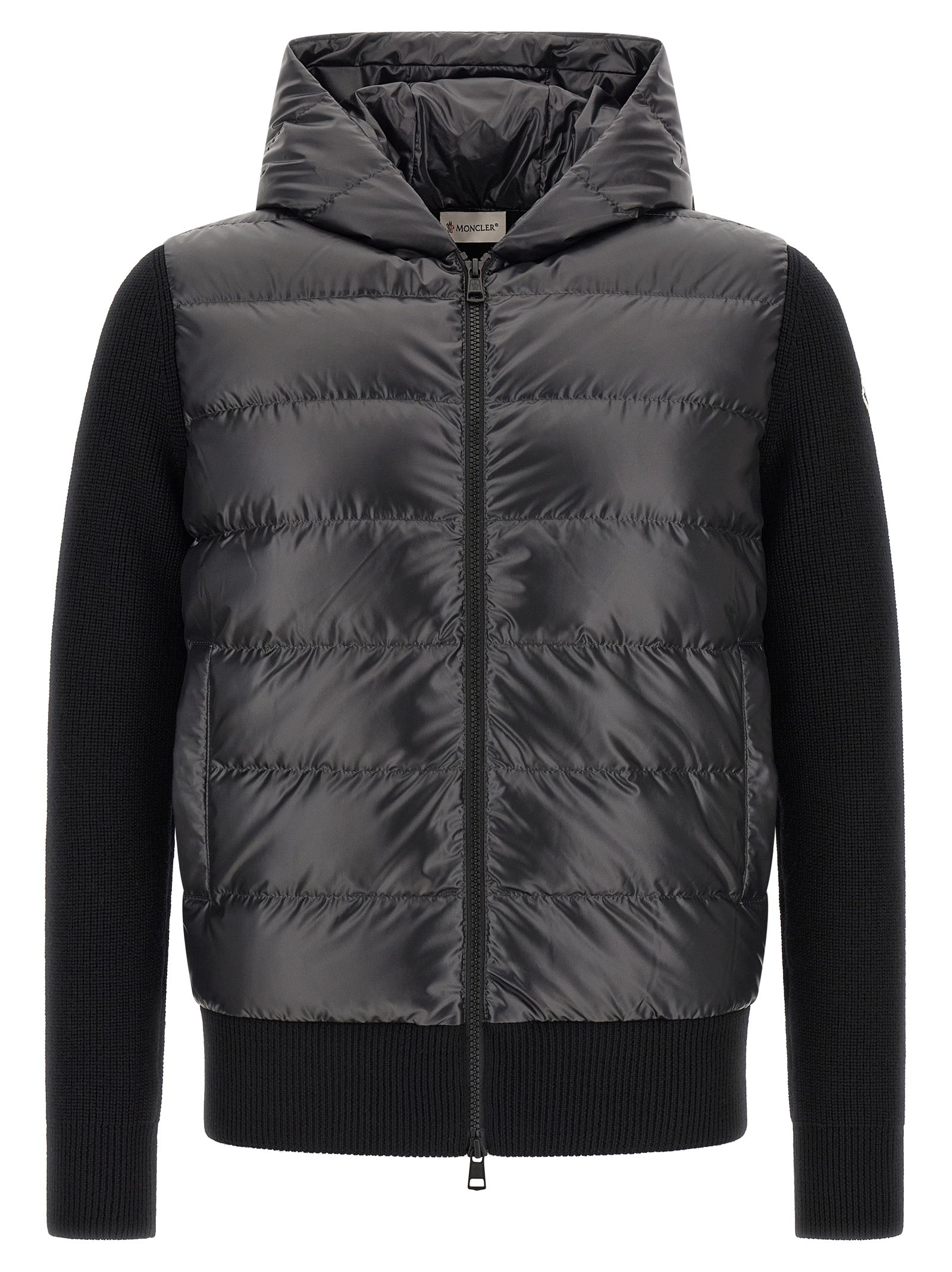 Moncler Schwarzer Cardigan aus Polyester