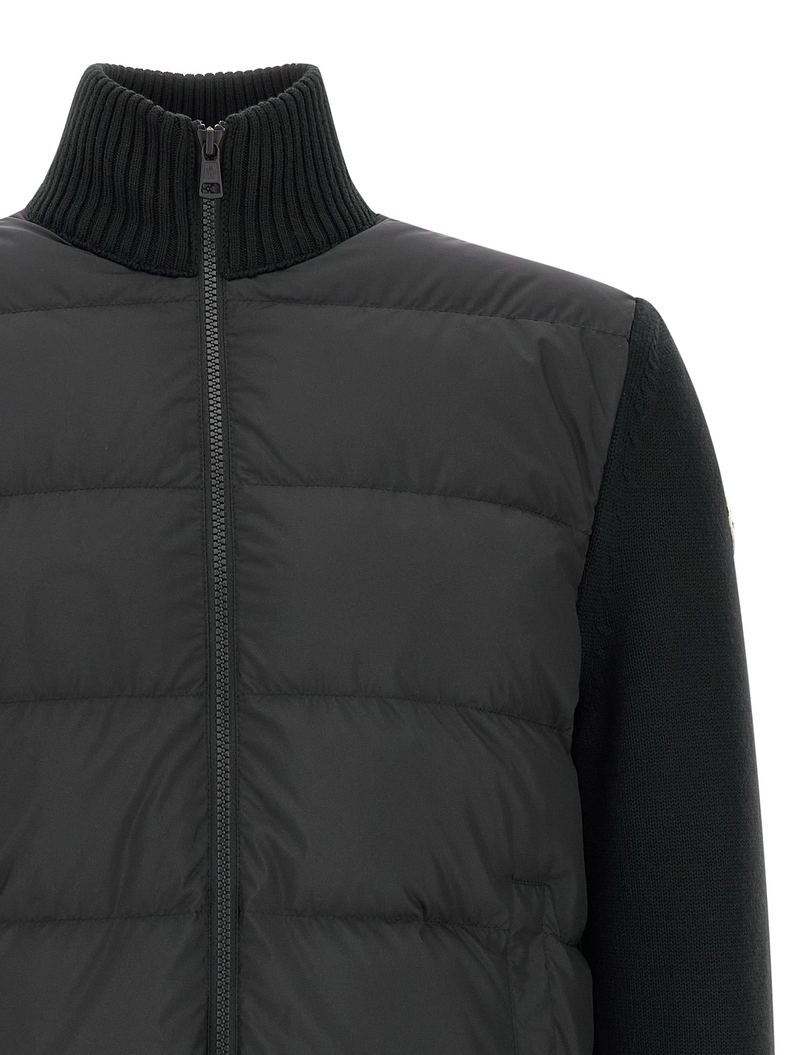 Moncler Schwarzer Cardigan aus Polyester